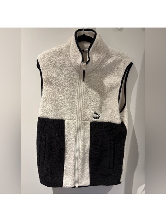 Puma Other - Puma Cream and Black Sherpa Fleece Vest